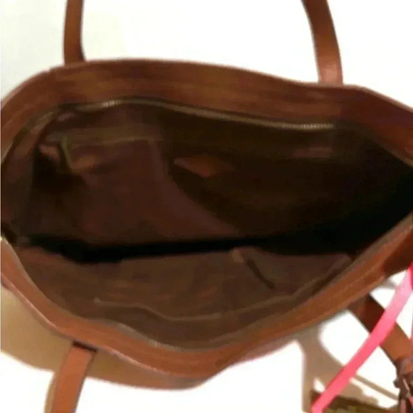 Fossil emma multicolor patch work pebbled tote handbag - Picture 4 of 7